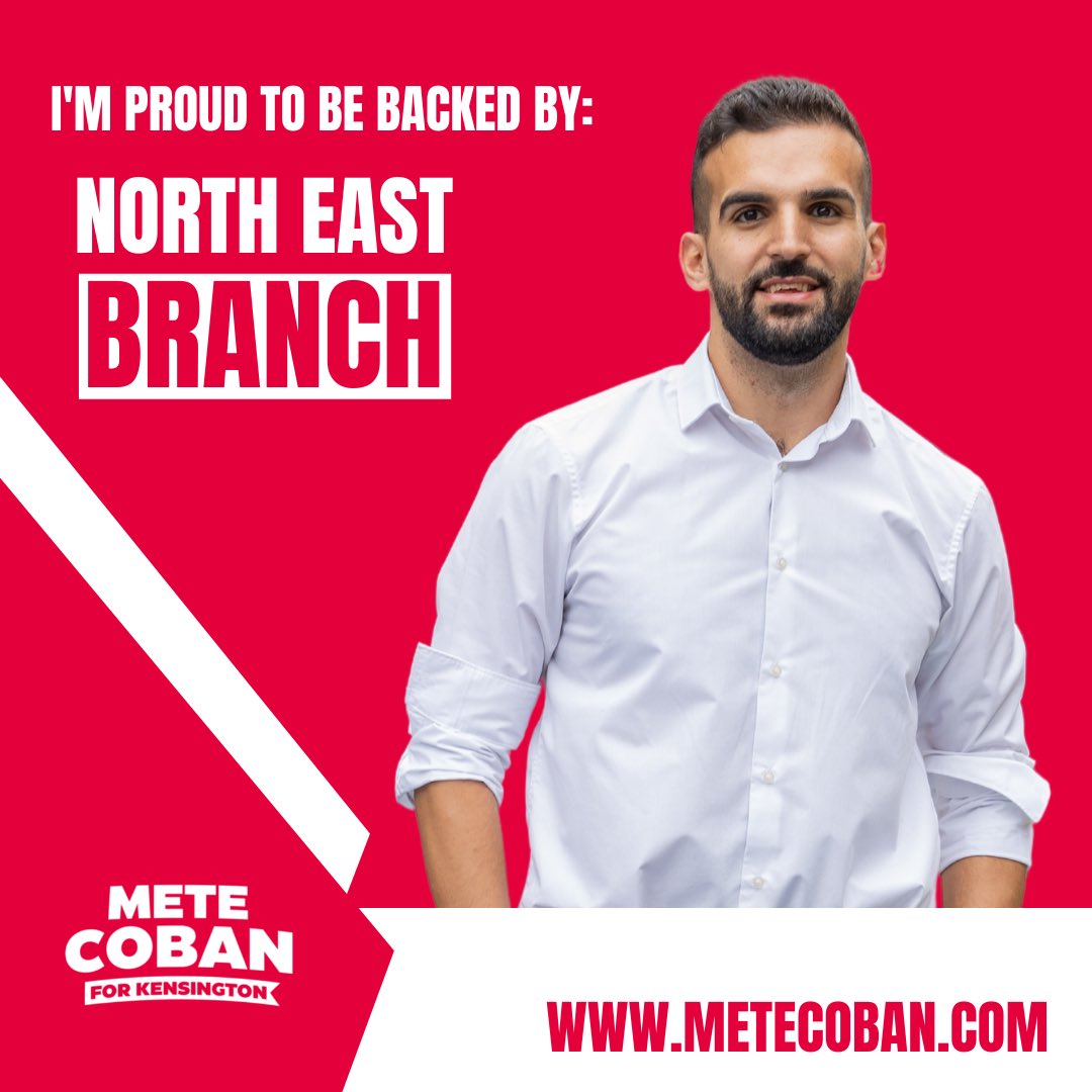 I’m delighted to get the nomination for the North East branch in Kensington. Thank you to members of Colville, Golborne and Pembridge wards for supporting me. Join our winning team at metecoban.com