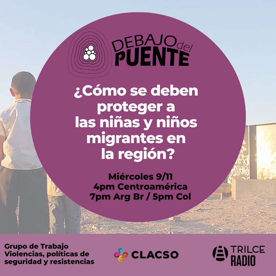 Hoy 19hs nos encontramos #DebajoDelPuente con @ICarolinaduque e invitadas/os especiales: Silvia Jiménez, <a href="/celiamedrano15/">celiamedrano</a>, <a href="/solis_MJC/">Julio Solís Moreira</a> y Gustavo Bardales.
Escuchá 👉 app.trilceradio.com.ar