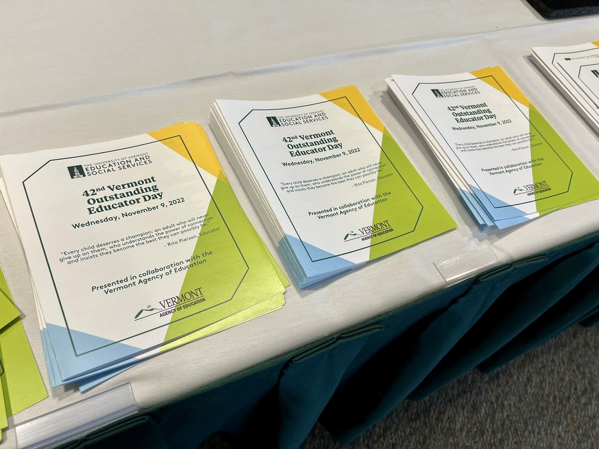 UVM CESS (@uvmcess) on Twitter photo #VTOED is kicking into gear as our guests arrive! It’s a very special day to honor Vermont’s outstanding educators at UVM!
<a href="/VTEducation/">Vermont Agency of Education</a> <a href="/uvmvermont/">University of Vermont</a> #VTOED is kicking into gear as our guests arrive! It’s a very special day to honor Vermont’s outstanding educators at UVM!
<a href="/VTEducation/">Vermont Agency of Education</a> <a href="/uvmvermont/">University of Vermont</a>