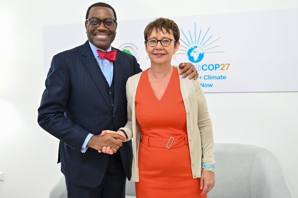 I told my friend @akin_adesina today how keen the @EBRD is to expand our cooperation with @AfDB_Group so that Africa can fulfil its amazing potential as a global leader in #ClimateAdaptation #COP27
