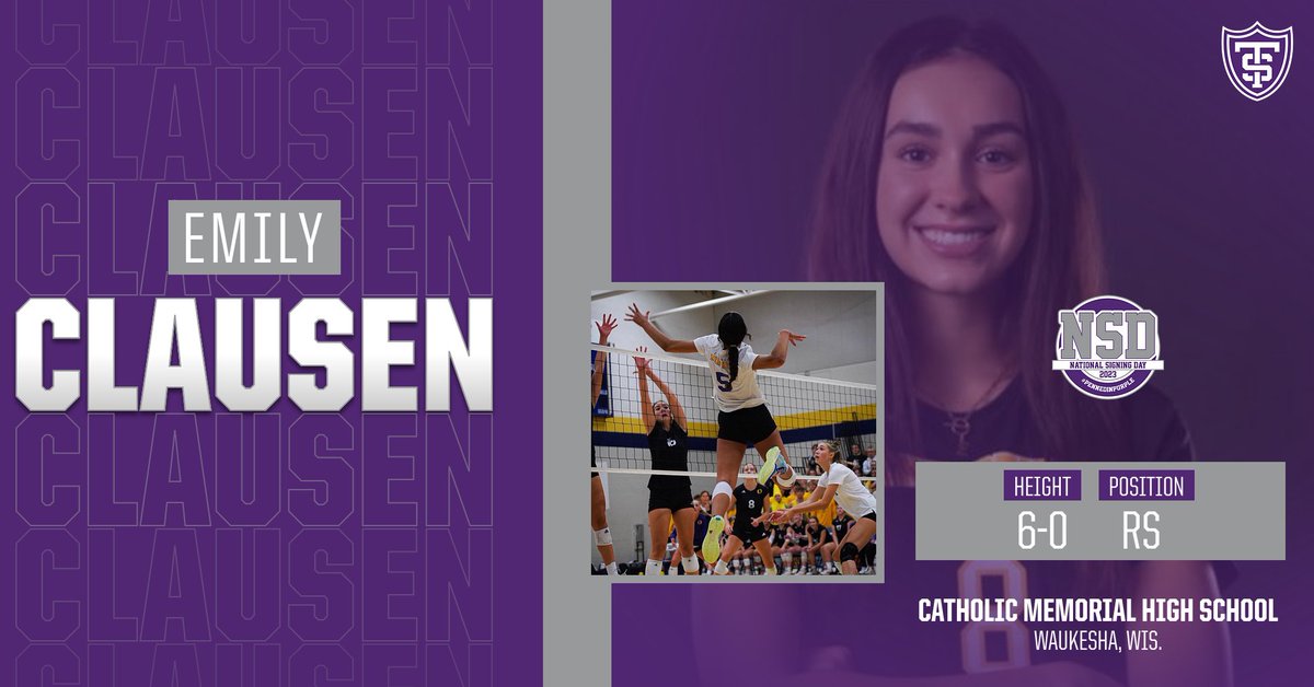 St. Thomas Volleyball (@tommievball) on Twitter photo π£ From right side on the court to front and center on National Signing Day
Welcome to the Tommie Family, <a href="/_emilyclausen/">Emily Clausen</a>!
#PennedInPurple | #NSD23 π£ From right side on the court to front and center on National Signing Day
Welcome to the Tommie Family, <a href="/_emilyclausen/">Emily Clausen</a>!
#PennedInPurple | #NSD23