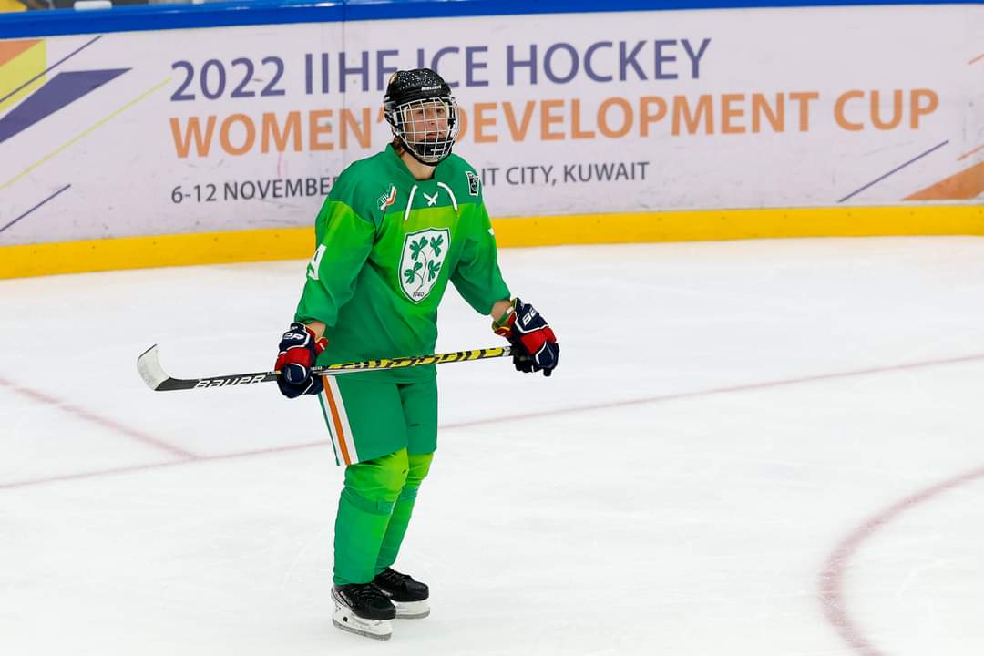 IIHA's tweet photo. Check out these amazing pics from today's game against UAE.  Thank you Kuwait.  You are simply amazing. 
@DevelopmentCup @sportireland @iresport @TeamIreland @IIHFHockey and Irish Minister for Sport @jackfchambers. We're so proud of our Women's team and Coaches. https://t.co/ScJAVZDobK