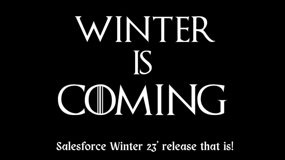 Winter is Coming!
Salesforce Winter 23' release that is!  Great article here from Lori Freeman (<a href="/lorif/">Lori Freeman</a>) at Salesforce on how this release is "aimed to help nonprofits create powerful experiences with better connected data".
sbee.link/hru4nfe3db
#nonprofits #salesforce #data