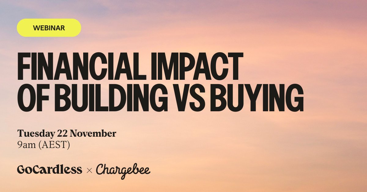 Are you scaling fast and deciding whether to buy or build your payments and billing solution in-house?

In this webinar, we unpack the financial impact of building and managing your payment and billing solution in-house.

Register today: bit.ly/3NYkwi7