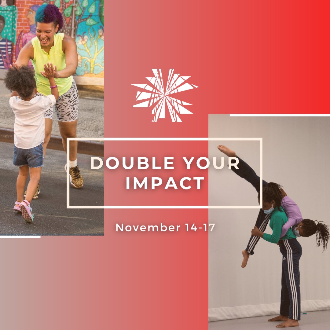 Double your impact next week: November 14-17 📞 For a limited time only, Dancewave's Board of Directors will be matching every one of your donations!

Check your phones next week (we'll be calling you) and support Dancewave's mission!

#Dance #Fundraiser #Nonprofit