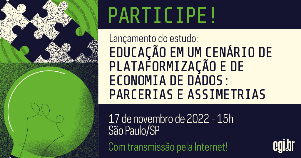ComuNICbr's tweet photo. 📅 #Reserveadata: em 17/11, às 15h, tem lançamento do 2º estudo da série sobre plataformas digitais na educação. O evento será presencial em São Paulo, com vagas limitadas, e transmissão pelo canal NICbrvideos no YouTube. Não perca essa relevante discussão! https://t.co/o1w9Rdhe7E