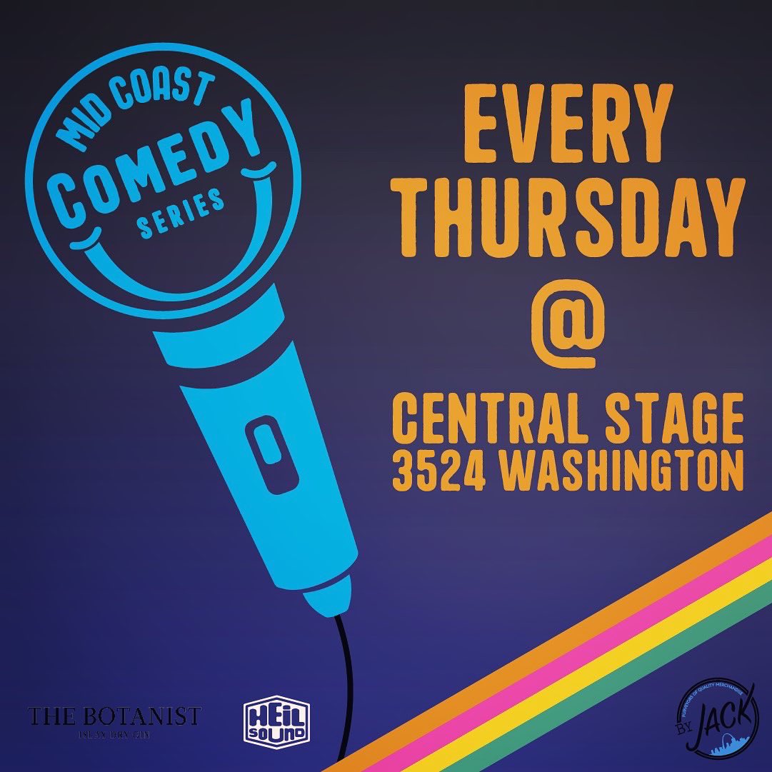 If you didn’t catch the kick off of Mid Coast Comedy at #CentralStage, we’re back tomorrow (and 8pm every Thurs)! New pro spot. Top local talent. Come down to <a href="/GrandCenter/">Grand Center Arts District</a>! 

<a href="/JamoPresents/">Jamo Presents</a> <a href="/KranzbergArts/">Kranzberg Arts Foundation</a> <a href="/MetroTix/">MetroTix</a> <a href="/Heilsound/">Heil Sound</a> <a href="/thebotanistgin/">The Botanist Gin</a> 🙌 #stl #stlouis