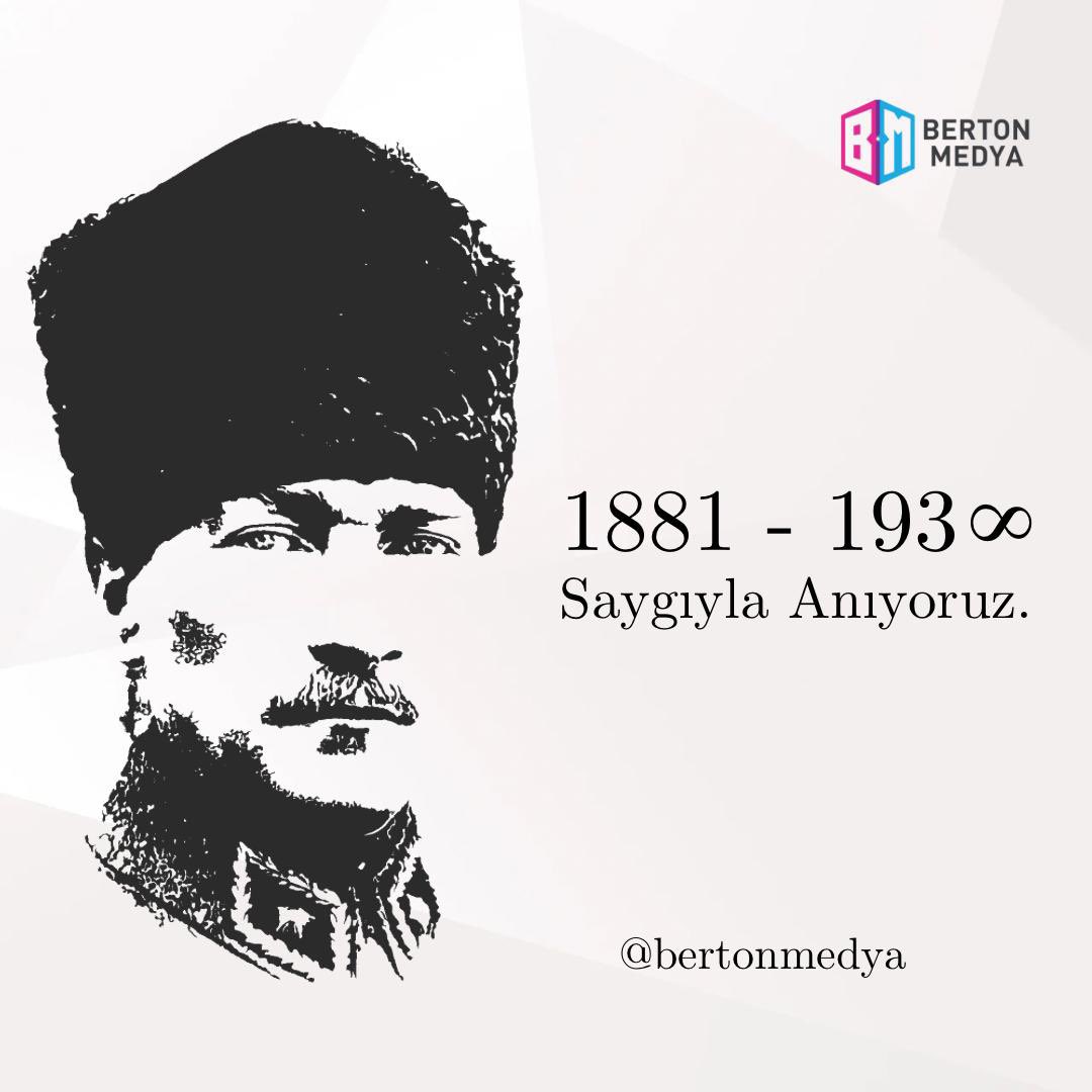 Türkiye Cumhuriyeti'nin Kurucusu Anafartalar komutanı Gazi Mareşal Mustafa Kemal Atatürk’ü aramızdan ayrılışının 84. yıl dönümünde saygı, sevgi ve özlemle anıyoruz.