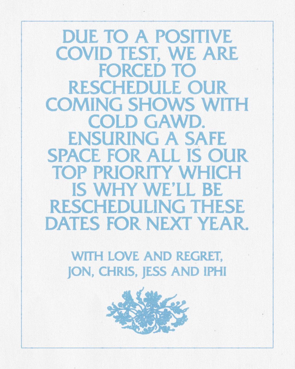 COLD SHOWERS tweet media