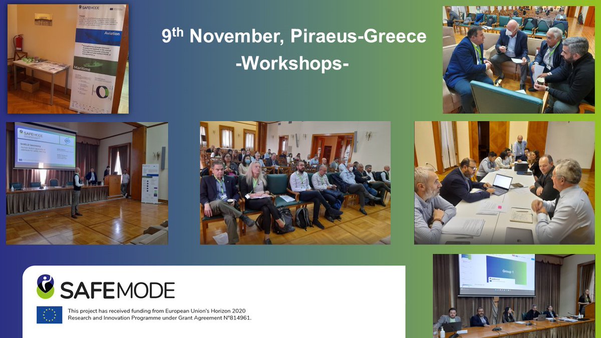 ✈️🚢Today a series of workshops took place in Piraeus👏👏
- Translating Incidents into SAFETY LessonsSHIELD
-  eGuidance for the Application of Human Factors tools
🙏to All participants!!!
📢Please stay tuned for tomorrow's sessions: safemodeproject.eu/uploadFile/911…
#H2020 #humanfactors