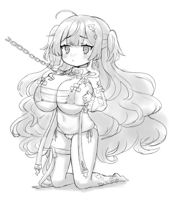 skeb依頼絵のラフ案 