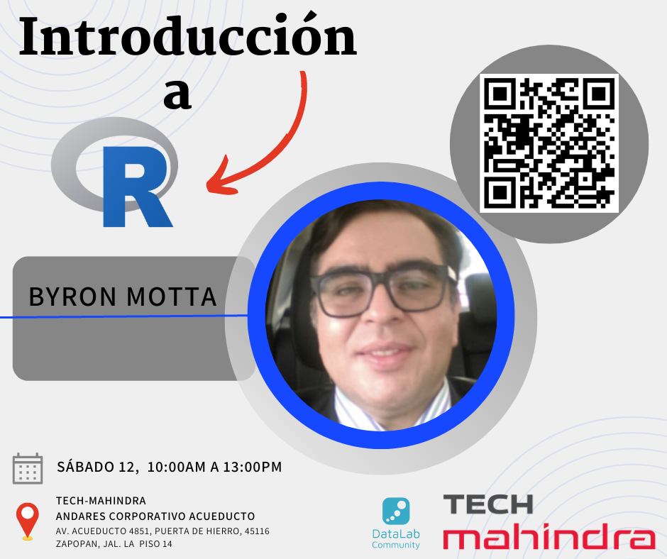 DataLabMx's tweet image. 📢 Regresamos a los Talleres Presenciales de Datalab!
Asiste a este increíble taller de Introducción a R, uno de los lenguajes más utilizados para estadística y ciencia de datos!
Los esperamos este Sábado 12 de Noviembre 10:00am. Registro en el QR
CUPO LIMITADO!
#letsdata #r