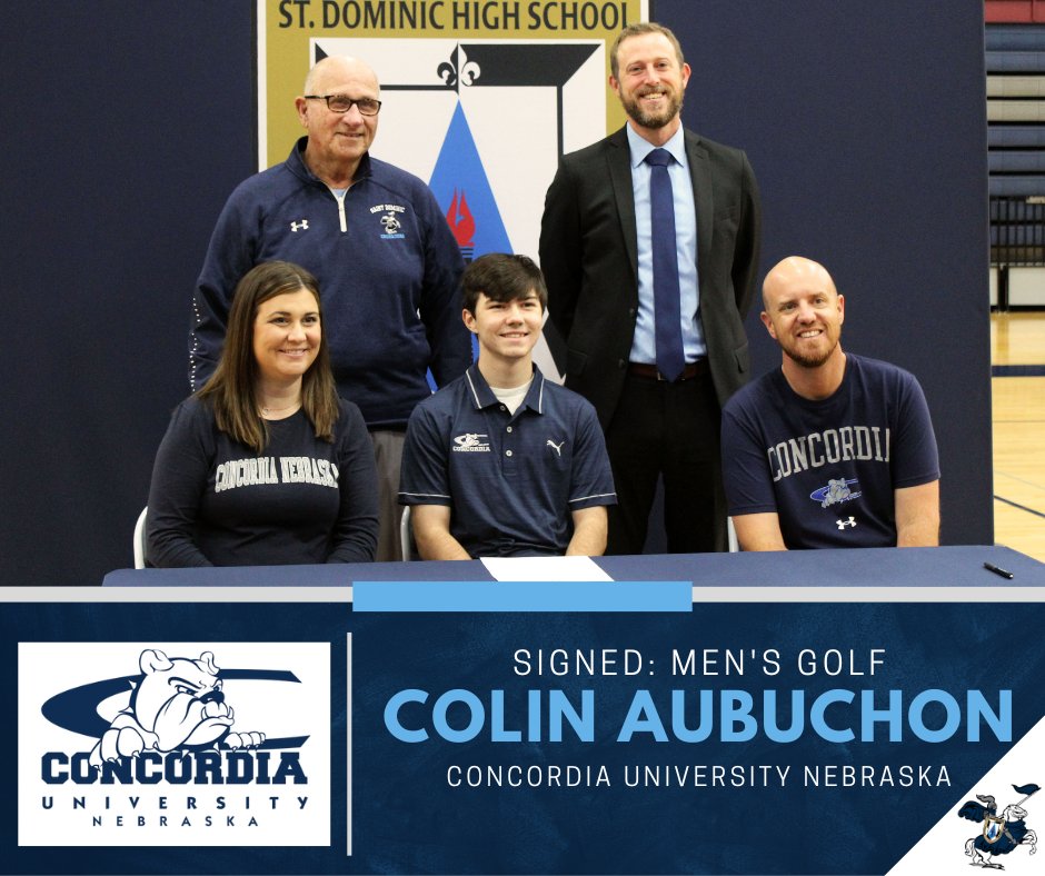 StDominicHS's tweet image. Congratulations to our 11 #StDominic2023 student-athletes who participated in National Signing Day! 

• Colin Aubuchon | Golf @CUNEathletics 
• Addie Biehl | Soccer  @UISAthletics 
• Ella Bland | Volleyball  @websteru 
• Abby Danchus | Softball  @TrumanState 

(1/3)