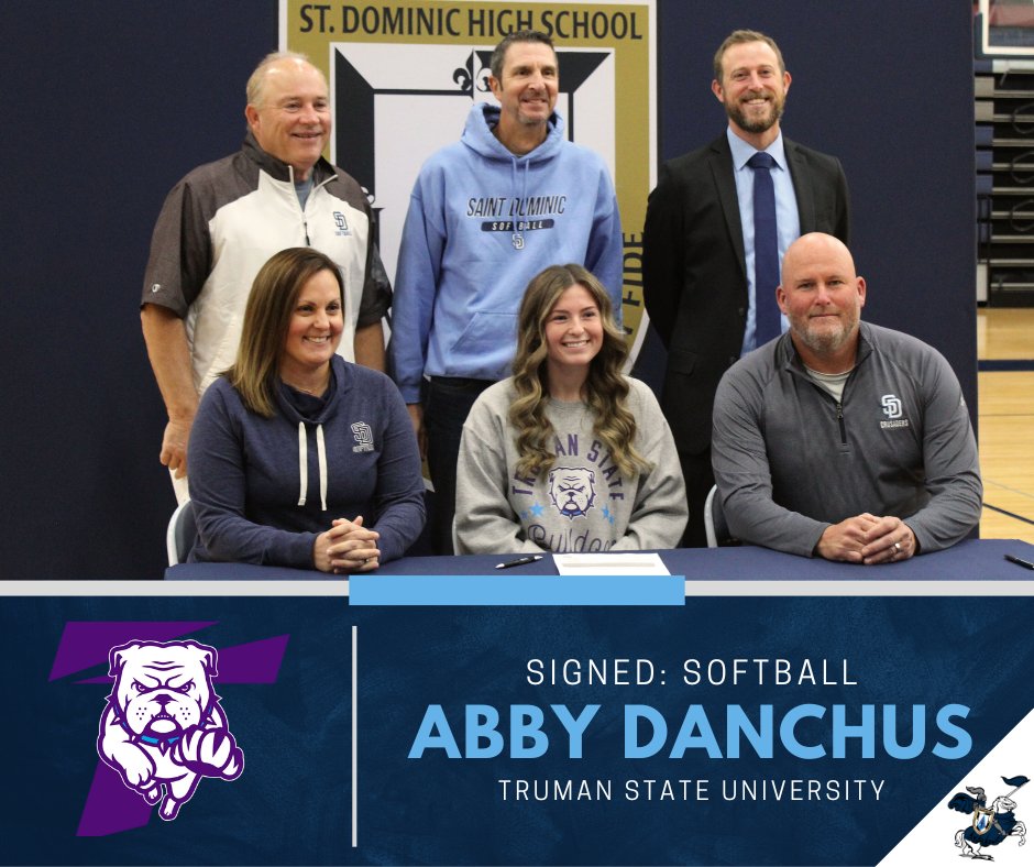 St. Dominic High School (@stdominichs) on Twitter photo Congratulations to our 11 #StDominic2023 student-athletes who participated in National Signing Day!
• Colin Aubuchon | Golf @CUNEathletics
• Addie Biehl | Soccer <a href="/UISAthletics/">#WeAreStars</a>
• Ella Bland | Volleyball <a href="/websteru/">Webster University</a>
• Abby Danchus | Softball <a href="/TrumanState/">Truman State University</a>
(1/3) Congratulations to our 11 #StDominic2023 student-athletes who participated in National Signing Day!
• Colin Aubuchon | Golf @CUNEathletics
• Addie Biehl | Soccer <a href="/UISAthletics/">#WeAreStars</a>
• Ella Bland | Volleyball <a href="/websteru/">Webster University</a>
• Abby Danchus | Softball <a href="/TrumanState/">Truman State University</a>
(1/3)
