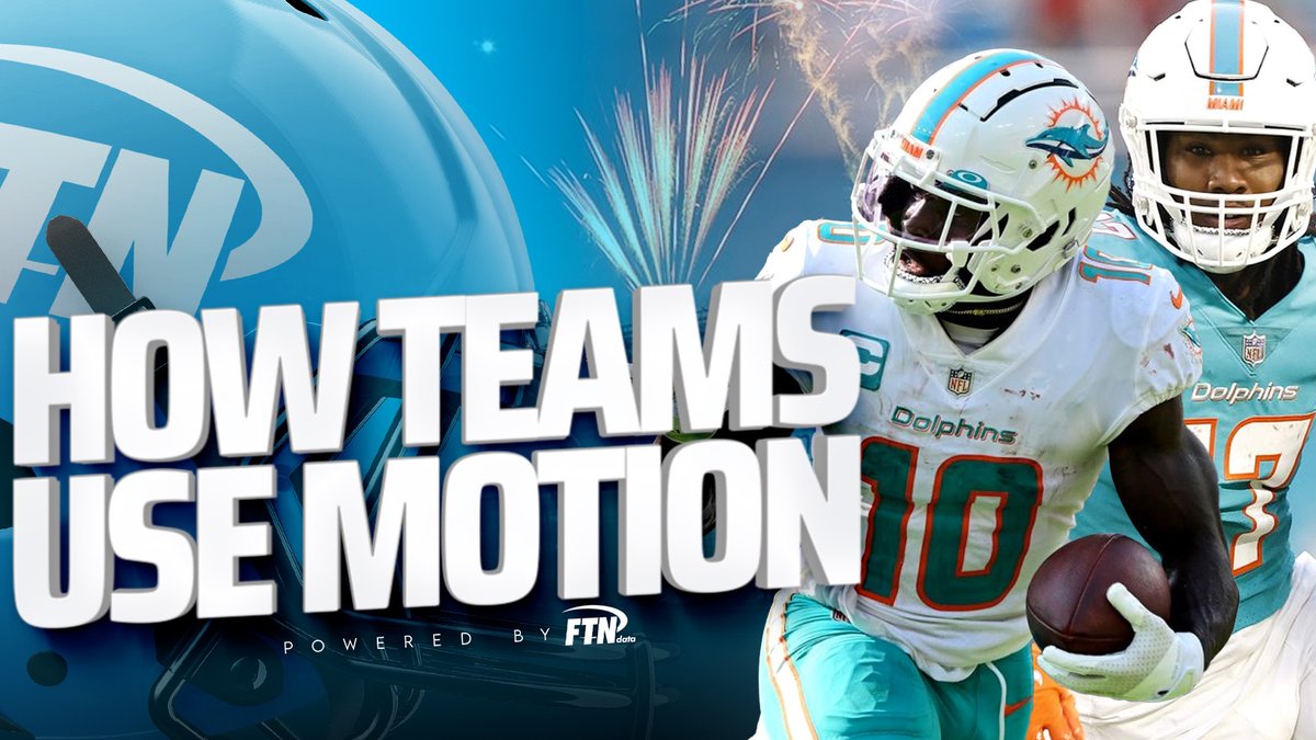 FTNFantasy's tweet photo. Take a look a how teams are effectively using motion to spark their offenses 👀 
➡️ @5ive_for_siix
Powered by @FTNData ⚡️
🔗https://t.co/SY1OUBGbJE https://t.co/hlO1IPqo5p