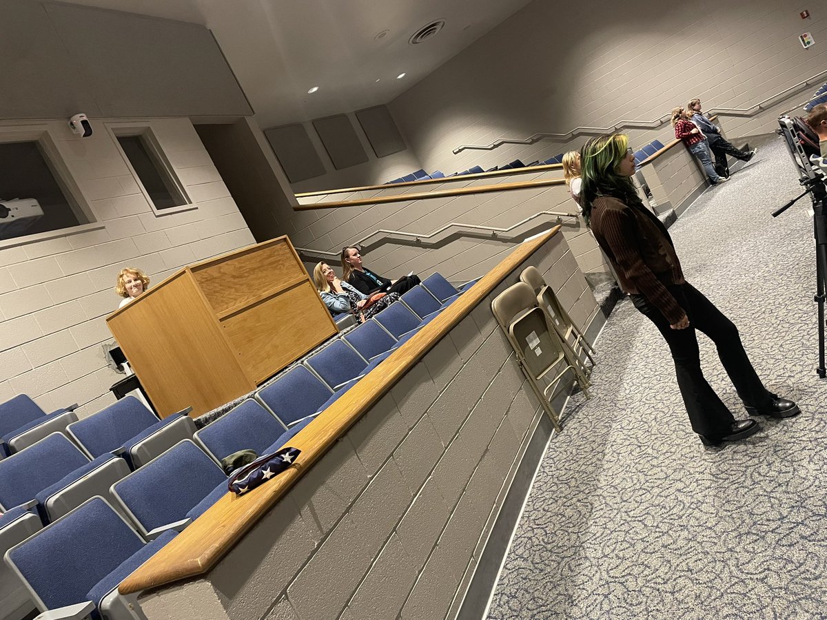 dbjoyner4's tweet photo. CTE programs at work! Behind the scenes of our Veterans Day celebration, our Drama and A/V students were flexing their skills. @SMSIWCS https://t.co/3pn5kEgGM9