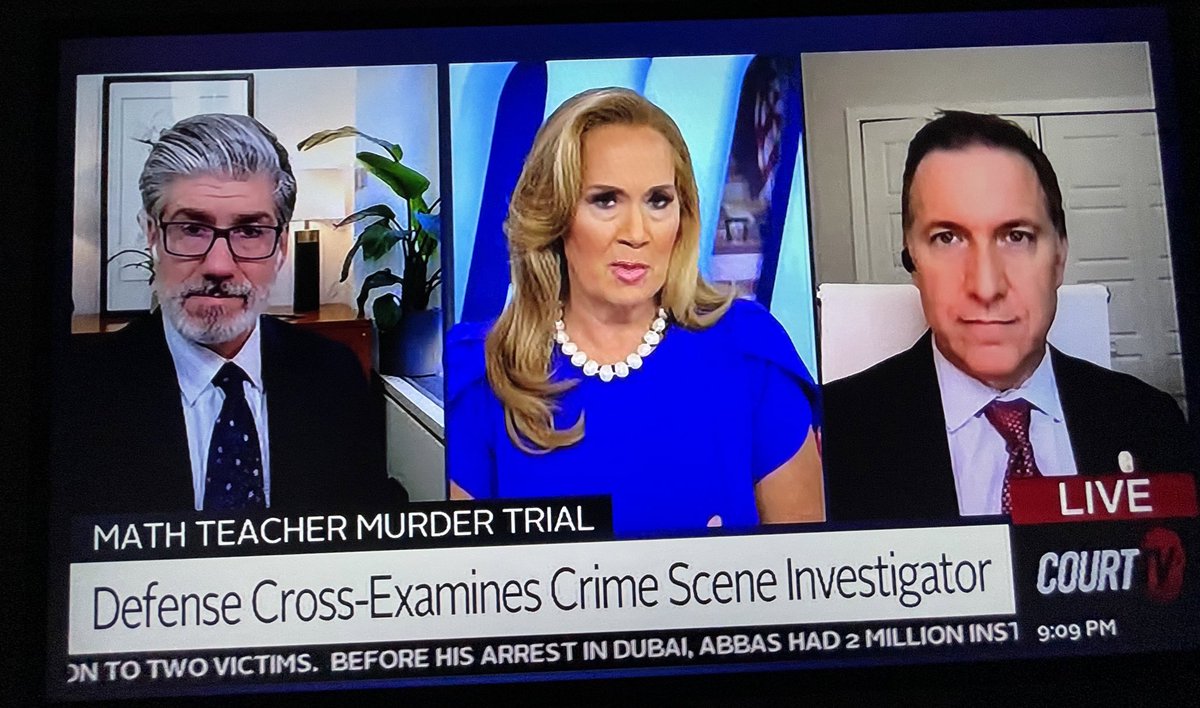imadriienne's tweet photo. #MathTeacherMurderTrial #MatthewTerry #KayBaker @CourtTV
amazing having these 3 on tonight! this trial is just wow so far! i just still wonder what his defense is gonna be!!๐ฑ๐ฑ
@AshleyCourtTV @LawfulRiches #DaveAronberg ๐๐ผ
@CourtTV https://t.co/hH8d7tH2oR