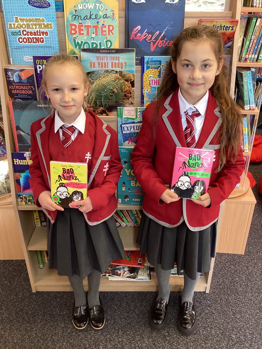 NHPrepLibrary's tweet photo. Sofia and Jackie in @newhallyr4 chose to be #badnana book buddies today!
Both are keen fans of #illustratedfiction, and were warned to expect lots of wicked fun with these brilliant books from @sophyhenn
@HarperCollinsCh @newhallprep #nhprepreads #BSiL #readingforpleasure https://t.co/0pIRyJXCbx