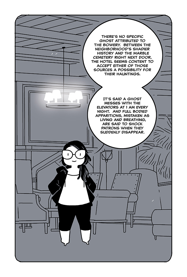 Trying something different with my journal comics.
Also New York.
Also ghosts.
1/3 