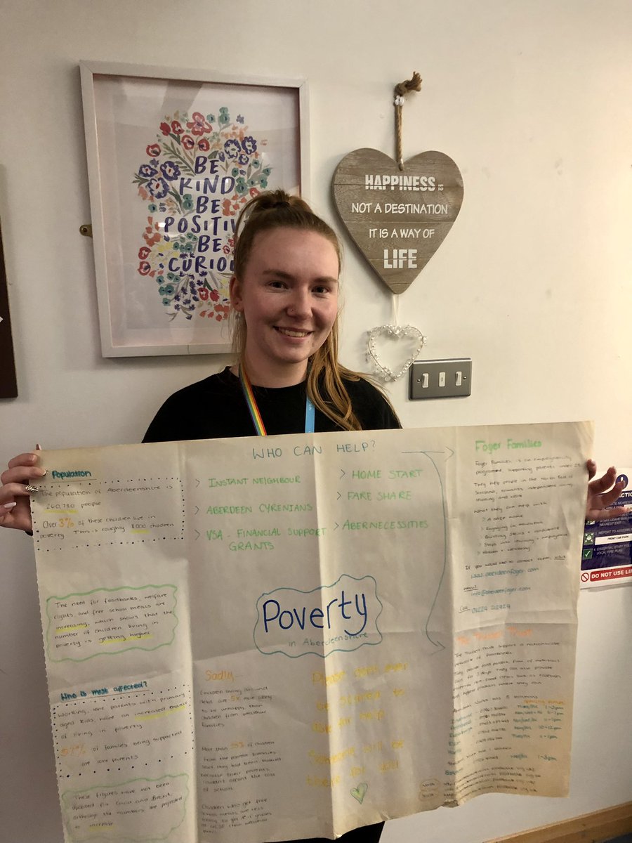 Thank you Rebecca, our first child branch student nurse to complete a placement with FNPGrampian!🌟 
The team welcomed Rebecca’s motivation &amp; compassion &amp; thank Rebecca for her poster highlighting the effects of Poverty. We wish Rebecca every success in her nursing career. 🌟