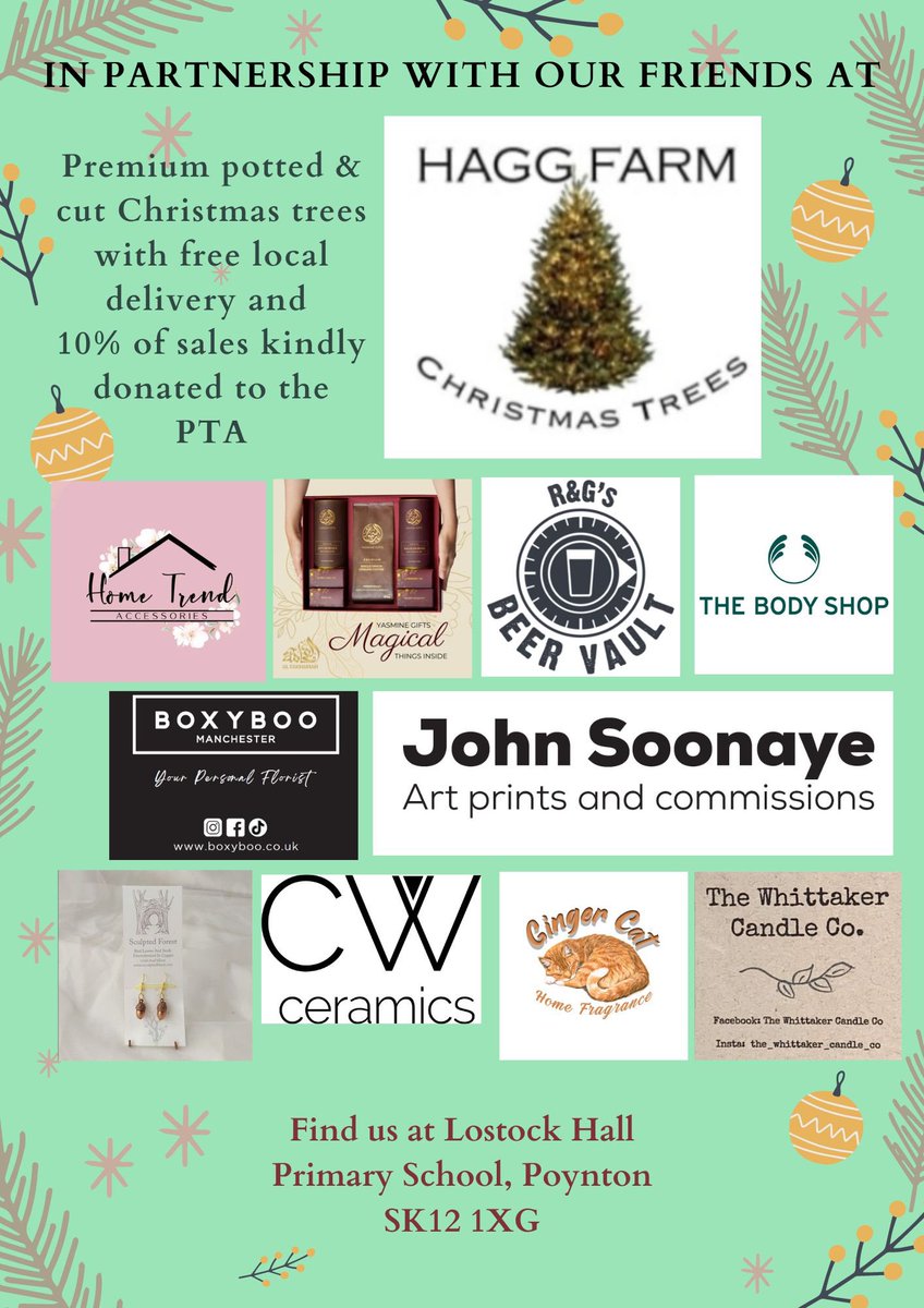 LostockPta's tweet photo. 🎅🏻🎄 Ho ho ho 🎄🎅🏻

Is it too early to start the countdown to our fabulous Christmas event
SAT 26th NOV 12-4pm
A FUN afternoon for all the family 🎄🎅🏻
Quality Christmas trees, crafts, mulled wine, Christmas treats and unique gifts
We hope you’ll join us! #Christmas 
@JohnSoonaye https://t.co/2Out54n9bn
