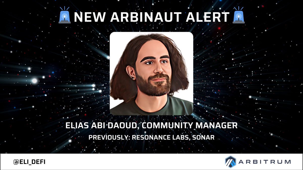 andrewsaunders's tweet photo. From community member to team member! Time to suit up @eli_defi 🧑🏼‍🚀 https://t.co/tIYyRnaJTK