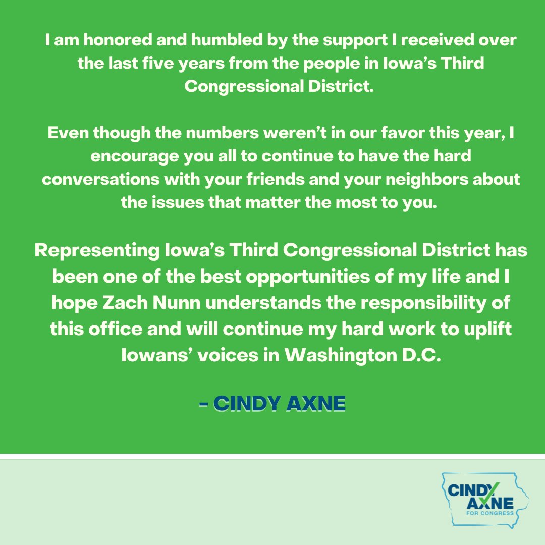 Representing Iowa’s Third Congressional District has been one of the best opportunities of my life.