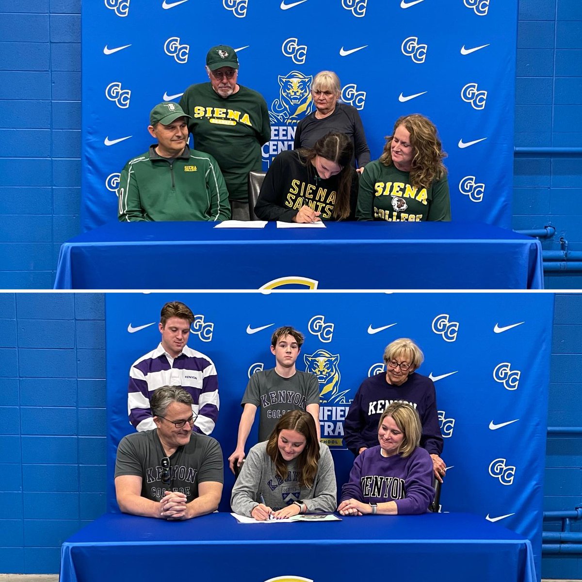 SwimGCAT1's tweet photo. Congratulation to GCAT Senior swimmers Norah Johnson and Mary Ellen Stratman on  committing to continue their swimming careers at the collegiate level! Norah is joining the Kenyon College Owls
And Mary Ellen Siena University Saints.
#GreatnessUnleashed! https://t.co/leTB4AOCGQ