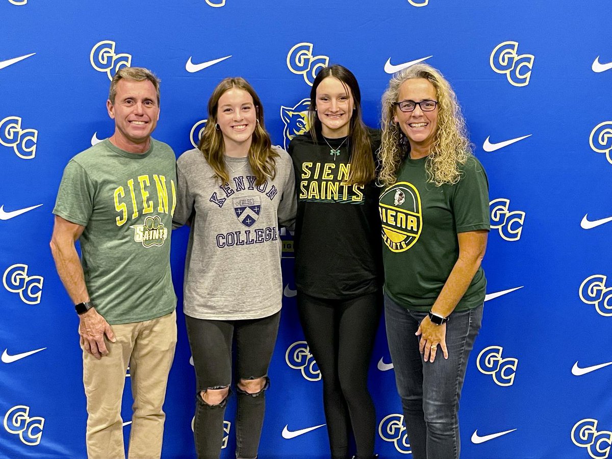 Congratulation to GCAT Senior swimmers Norah Johnson and Mary Ellen Stratman on  committing to continue their swimming careers at the collegiate level! Norah is joining the Kenyon College Owls
And Mary Ellen Siena University Saints.
#GreatnessUnleashed!