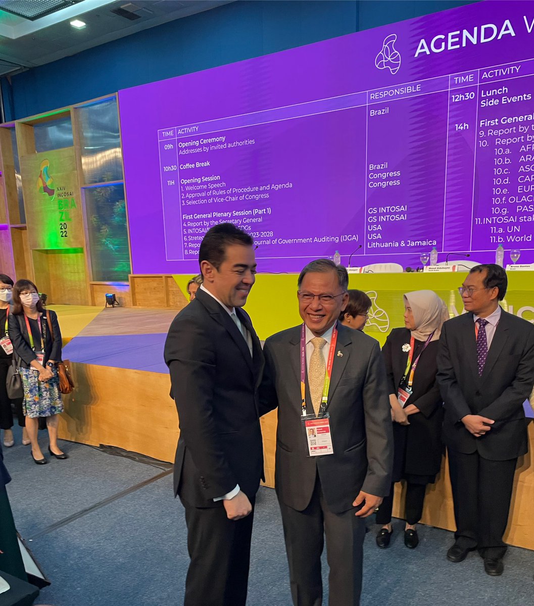 Commissioner Yupin, Professor Dr. Orapin, AG Prajuck with Minister Bruno Dantas , President of <a href="/TCUoficial/">TCUoficial</a> and Chair of @incosai2022 along with Heads of ASEANSAI countries.
Mutual experience benefits all🤝