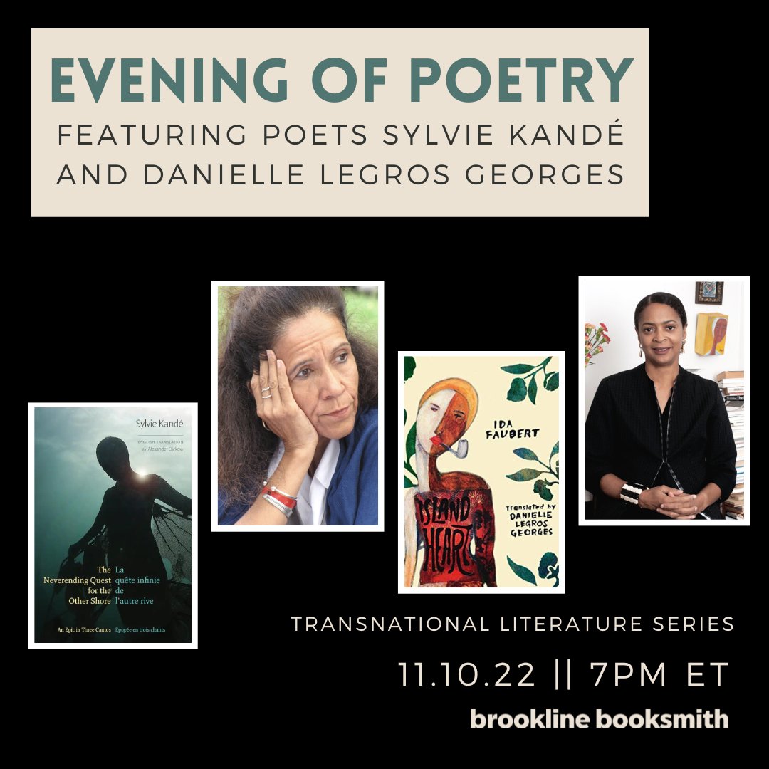 test Twitter Media - Thursday, November 10th at 7PM ET, please join us for an evening of poetry in-store with Sylvie Kandé and Danielle Legros Georges to celebrate their work, including their collections “The Neverending Quest for the Other Shore” and “Island Heart.” Register: https://t.co/aD7s8GR7Hm https://t.co/SO05nkBx8Q