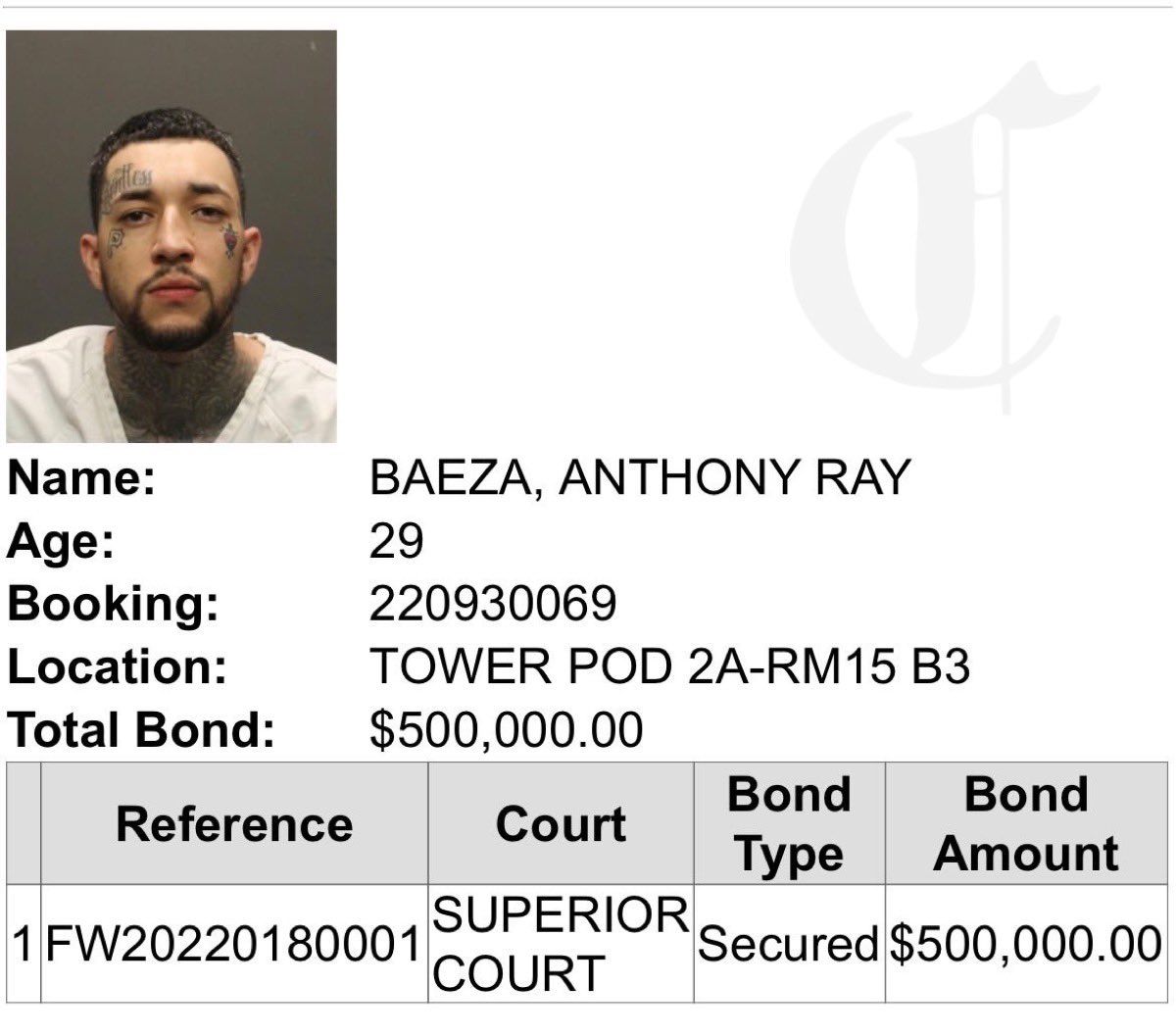 Has Fresno Artist Baez Been Arrested In Arizona?