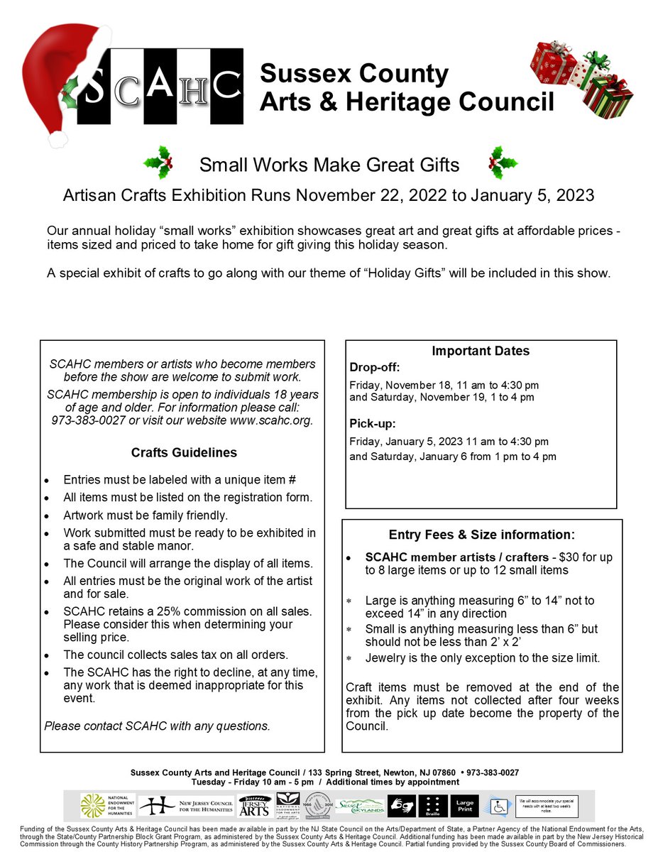 SCAHC CFA Call for Artists: Small Works/Holiday Gifts Exhibition - mailchi.mp/c080135df1cb/s…