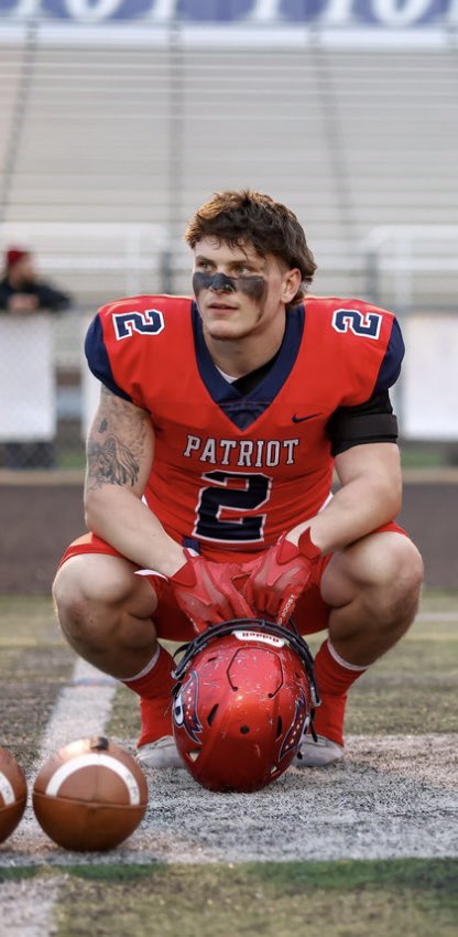 Chasecollins21's tweet photo. Thankful to receive all district DE 3rd year in a row! @PatriotHS_FB https://t.co/NjRHf52ae3