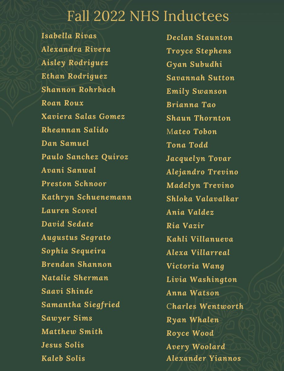 Reagan High School congratulates our 2022 National Honor Society Inductees! This is an honor well-deserved, and your school and community are proud of you! #reaganwayrhs