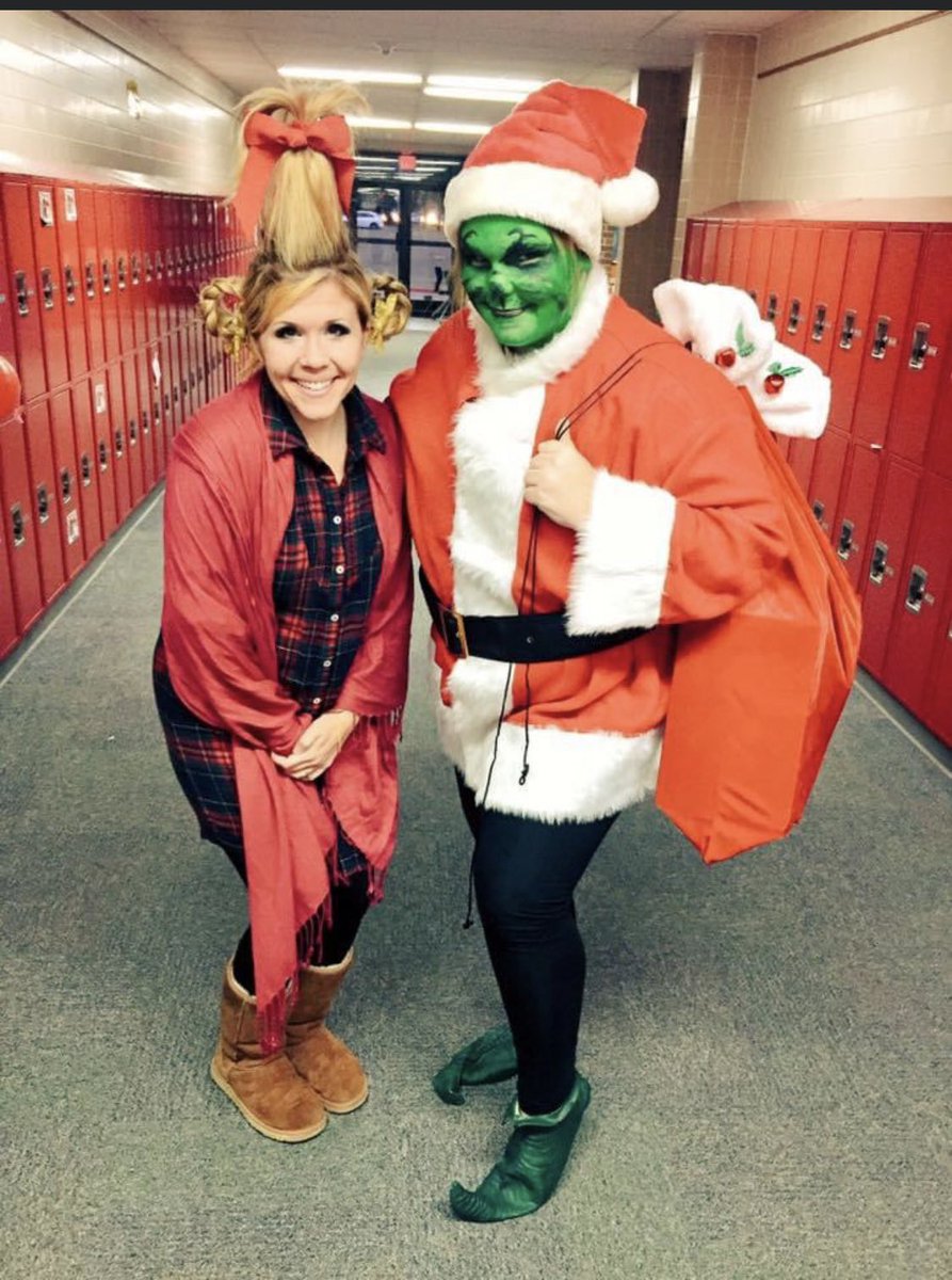 Mrs_Hone's tweet photo. Gratitude challenge: Favorite Bronco Memory…I have many, but many involve this bestie right here. @MsGroverTweets is my favorite grinch of all time! #broncosignite @coppelleast https://t.co/k9pvxWzDxm