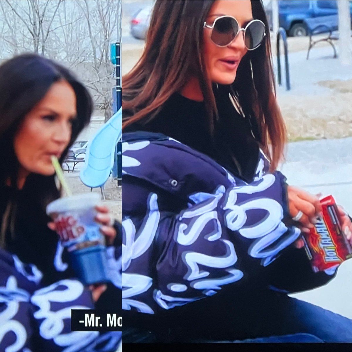 The way this woman went to get her big gulp and candy so she could sit and spill the tea was the most relatable thing I’ve seen all season #lisabarlow #rhoslc