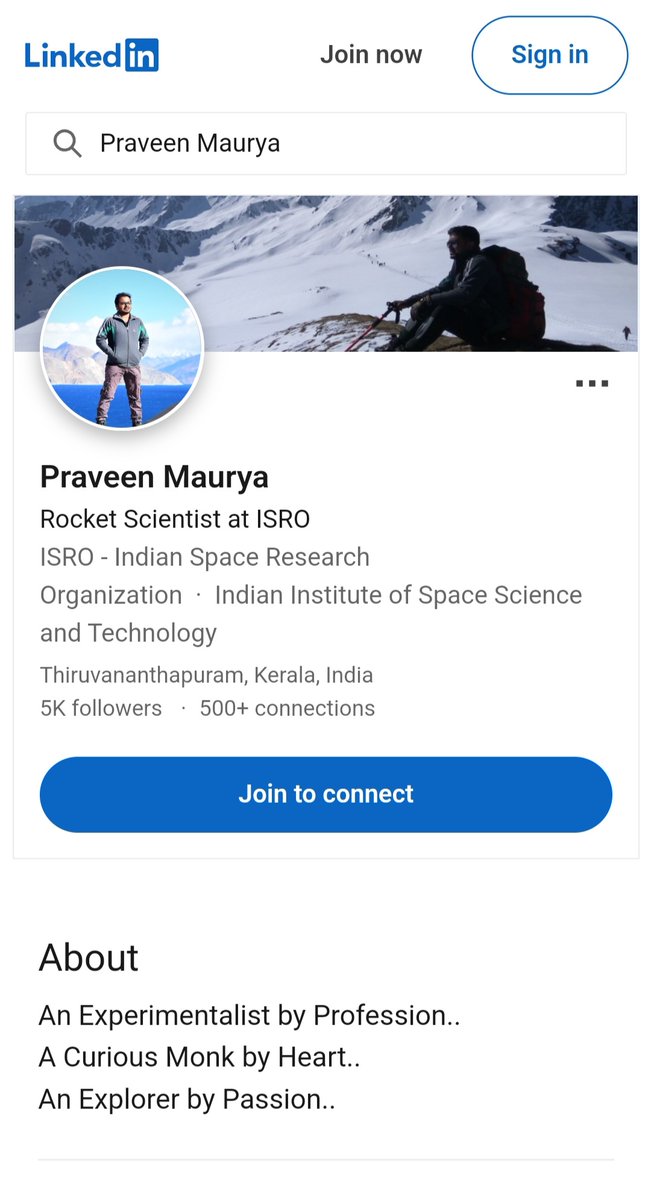 Praveen Maurya, rocket scientist at ISRO, claimed that he was approached by spies to carry out espionage.

Here is the link of his LinkedIn post: linkedin.com/posts/praveen-…

CC: <a href="/PMOIndia/">PMO India</a>, <a href="/HMOIndia/">गृहमंत्री कार्यालय, HMO India</a>
Kindly investigate this matter.
