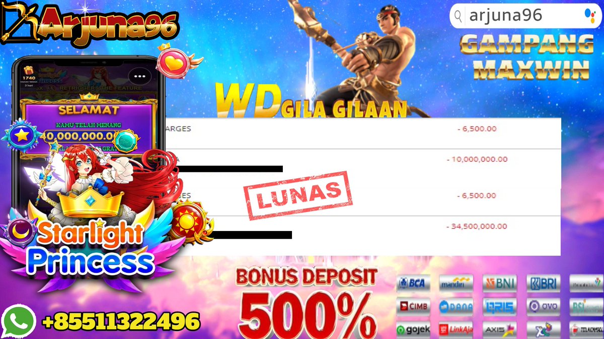 arjuna96__'s tweet photo. ARJUNA96 - Situs Slot Online Gacor Pragmatic Play Terbaik & Terpercaya
🔗 LINK DAFTAR : https://t.co/ZpHYZl57KE
📲 WhatsApp ARJUNA96 (Claim Bonus)
https://t.co/hKTLUSegns
✅FACEBOOK OFFICIAL ARJUNA96
https://t.co/8PH8DIU2NR
#arjuna96 #gacor #situsgacor #maxwin138 #gacor77 https://t.co/vRPgMKBO3t
