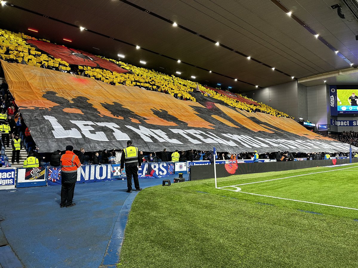 Thanks to everyone involved in setting up the displays at Ibrox this evening. And well done to <a href="/UnionBears_07/">Union Bears</a> with yet another amazing effort. #LestWeForget