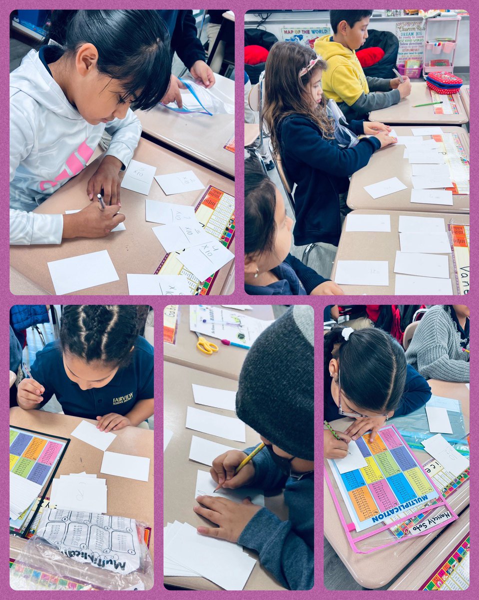 JanetColoma's tweet photo. Math time can be fun when partners make flashcards and play some fact fluency games! Enjoy the long weekend my friends! You earned it❤️ #mathtimefun @fairviewpsnj https://t.co/9I8ObR2e2F