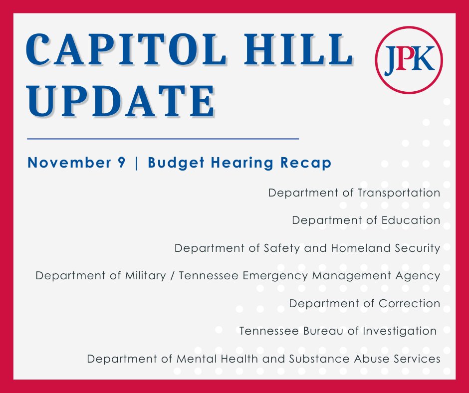 The first round of budget hearings was held today on Capitol Hill. These proposals will be considered as <a href="/GovBillLee/">Gov. Bill Lee</a> formalizes his FY2023-24 budget and provide insight to the priorities of the Lee Administration for the upcoming year. WATCH: sts.streamingvideo.tn.gov/Mediasite/Chan…