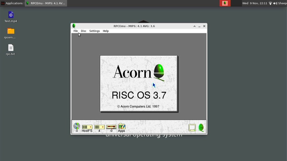 WiFiSheep's tweet photo. #RISCOS on #RISCV ???
To coin a phrase from the great #Blackadder
"Yes..... and No....."
This is @mangopi_sbc #MangoPi #Allwinner #64bit #D1 chipset running @armbian & freshly complied #RPCEmu from @PeterHowkins
Coming soon to the channel! https://t.co/GHFd4OInhE