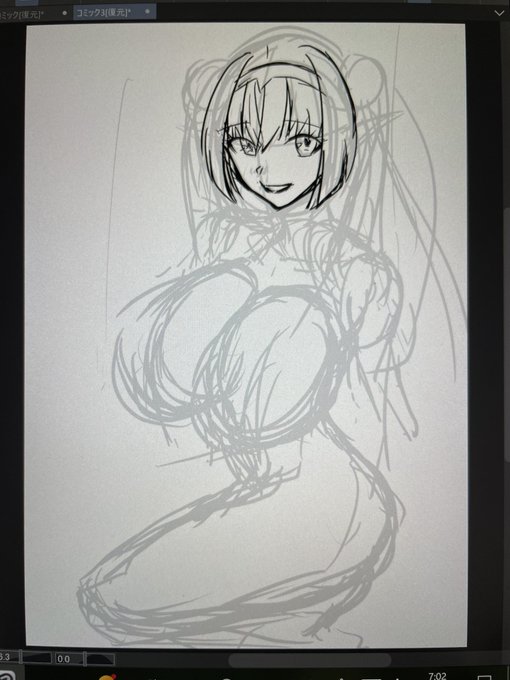 昨日寝落ちしてあまり記憶も残っていないまま描いていた落書き 