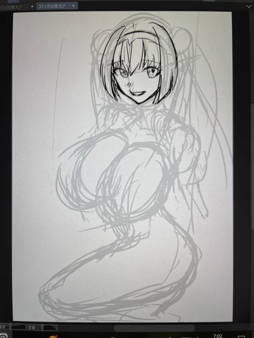 昨日寝落ちしてあまり記憶も残っていないまま描いていた落書き 