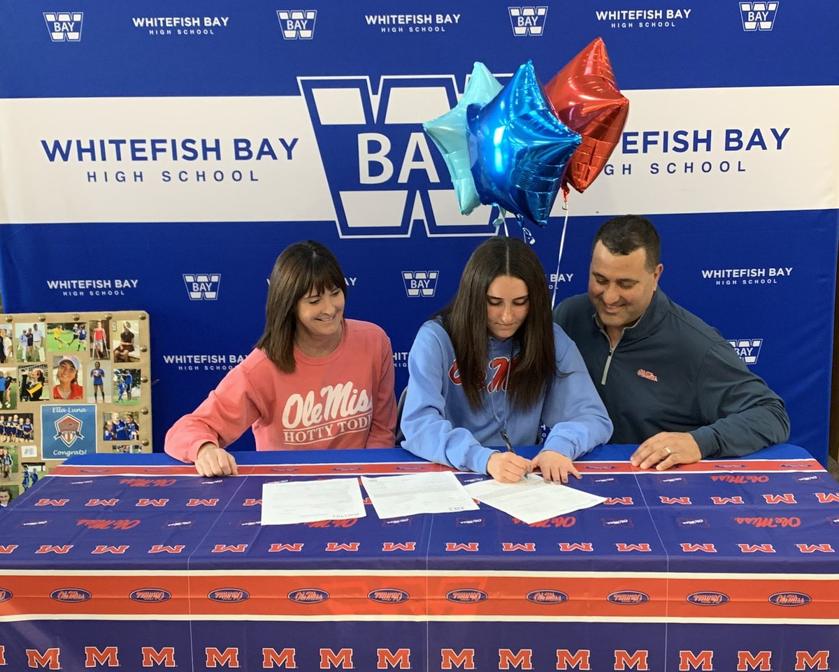 Congrats to Senior Ella Luna as she signs her letter of intent  to play soccer at the University of Mississippi! Ole Miss got a good one congrats Ella and good luck