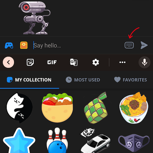 platochat's tweet photo. ✨Badges as Stickers✨

Badges can now be used as stickers in conversations with friends, Groups, and Rooms! Tap the Sticker button in the chat bar to send Badges you own. Everyone can see any sticker, but you can only send the ones you own. https://t.co/VhSxmLBruN