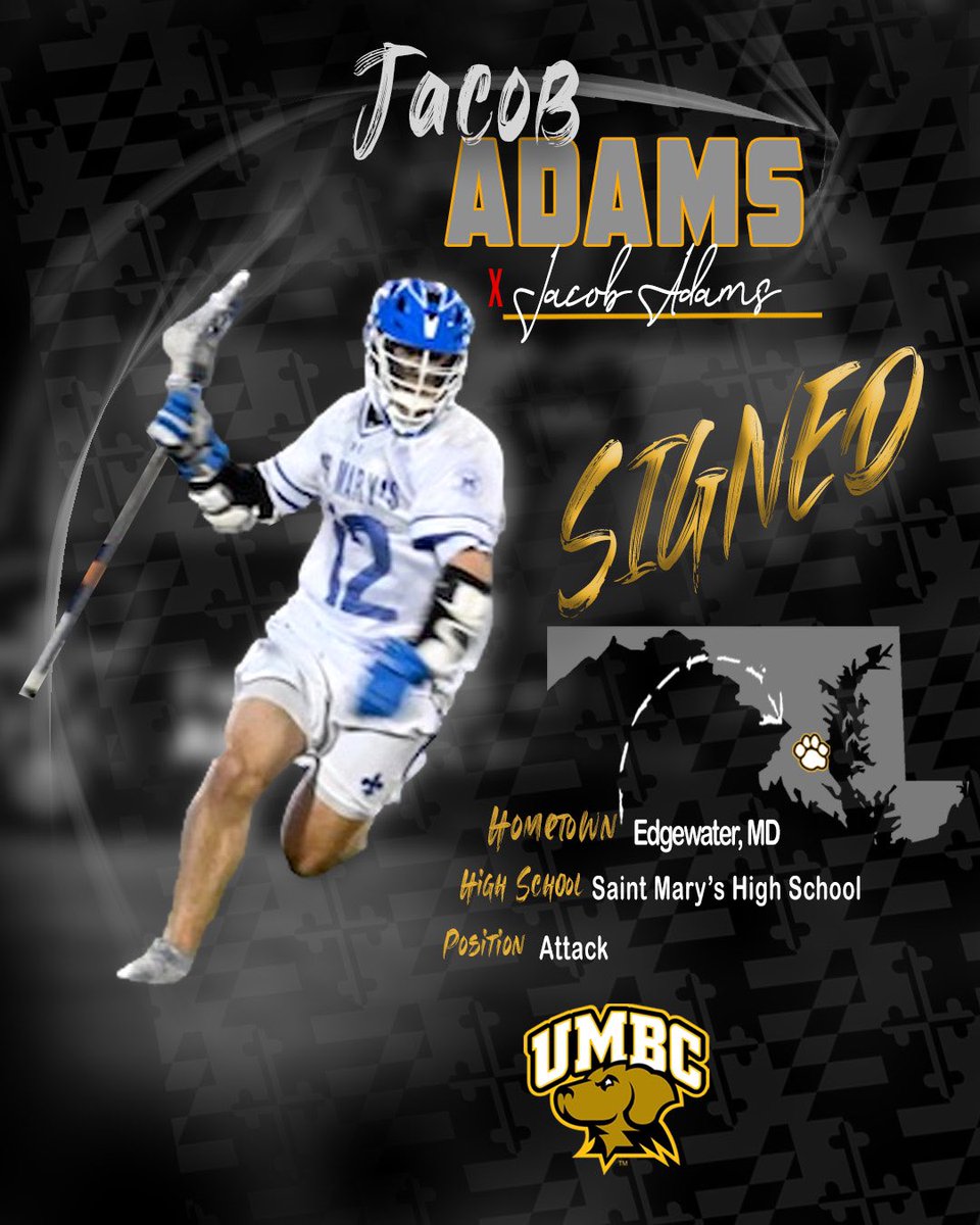 UMBC_MLax's tweet photo. Welcome Jacob Adams to Retriever Nation! 
An attackman from Edgewater, MD
Happy Signing Day, Class of 2027! 🐶
#NLISigningDay #Classof2027 https://t.co/7pyoxTisWo