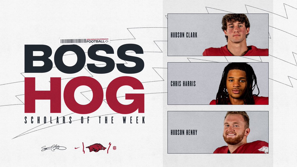 Shout-out to the Boss Hog Scholars of the week. Go Hogs!