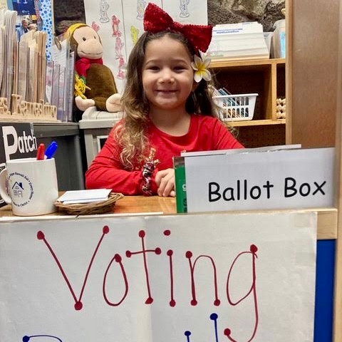 HolyNativity's tweet photo. 🗳️✅ 🇺🇸 Our students take civics seriously! Grades 4 through 6 participated in the KidsVoting program and Kinder wore red, white and blue and experienced being in a voting booth.
#KidsVoting #KidsVotingUSA #FutureVoters #Vote #CivicsLessons #HNS #HolyNativitySchool https://t.co/AHxk33T6g6
